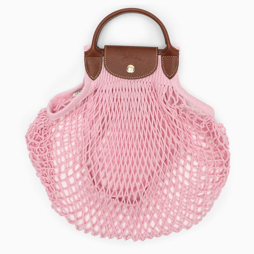 Longchamp Le Pliage Filet Knit Shoulder Bag in Tobacco