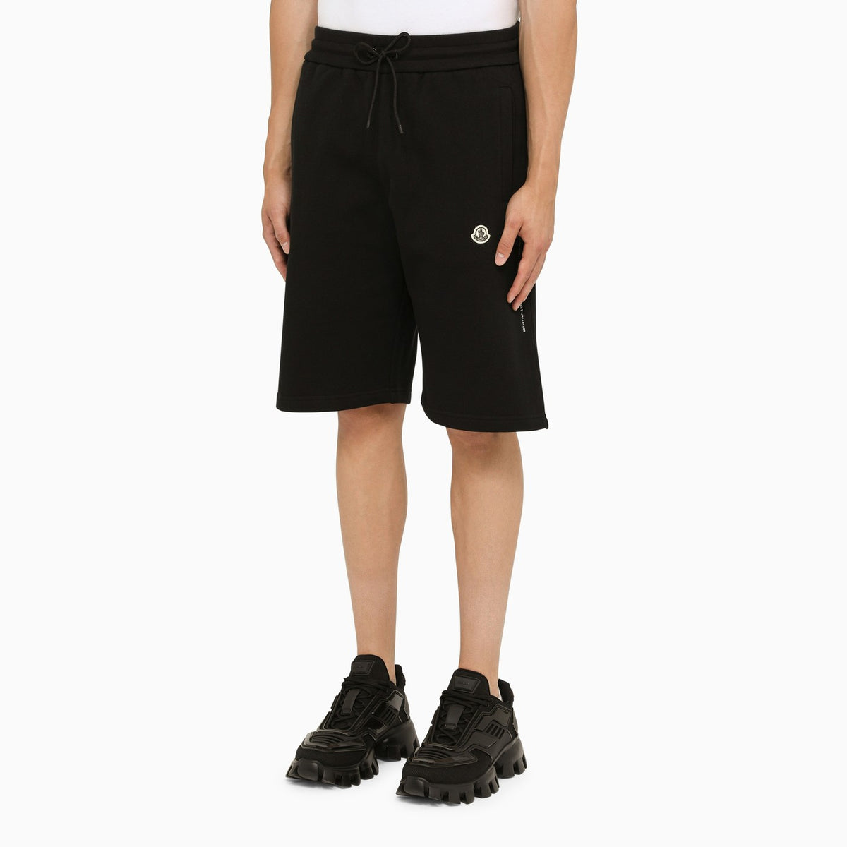 7 Moncler x Frgmt Black Cotton Jersey Bermuda Shorts | Balardi