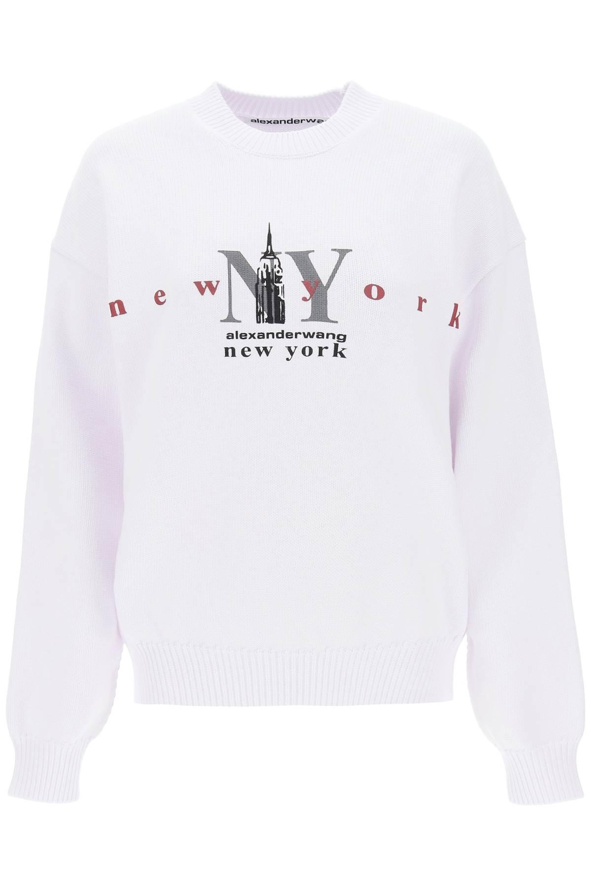 Alexander Wang Ny Empire State Logo Cotton Sweater | Balardi